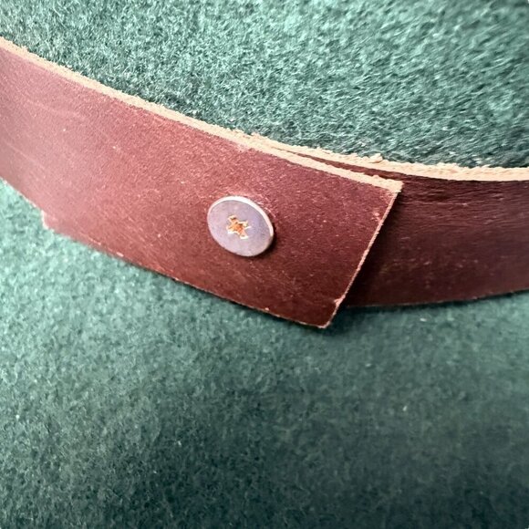 Wyeth Rancher Hat Hunter Green 100 % Wool Womens Fedora Felt One Size - Picture 11 of 13